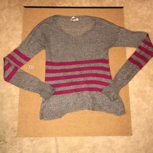 Arizona    Sweater Grey with Pink stripes